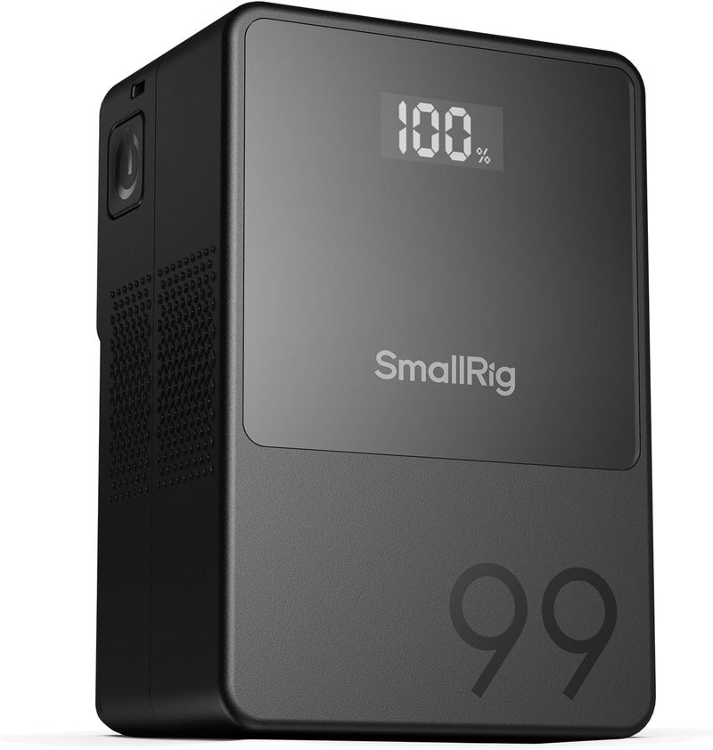 SMALLRIG V Mount Battery VB99, 99Wh / 6800mAh V Lock Battery with 100W Output, 2H Full Charge, with USB-C, D-TAP, USB-A, Dual DC Port, OLED Screen, for Camera, Camcorder, Monitor, Video Light - Image 1